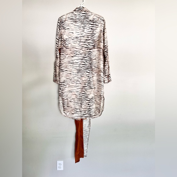 NWOT $1595 Sies Marjan 100% Silk Leopard Print Shirt Dress Size 4/ Small - Picture 8 of 9